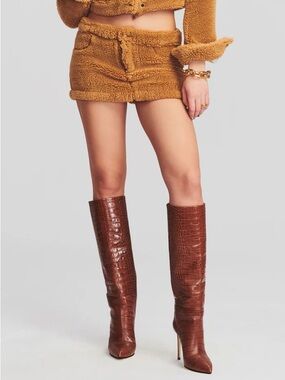 Retrofete Amelio Teddy Mini Skirt